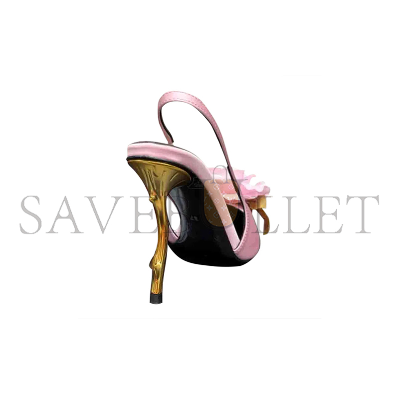 YSL FOTVA FLOWER HIGH HEEL SANDALS 306542